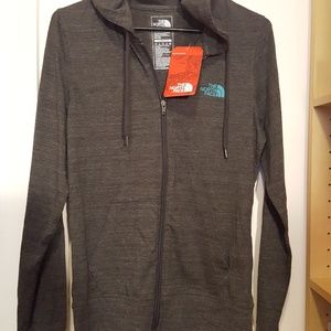 NWT Grey Northface zip-up sweater
